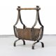 Brutalist Vintage Mid-Century Magazine Rack