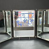 Triptych mirror or barber's mirror