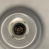 White opaline suspension with silver edging