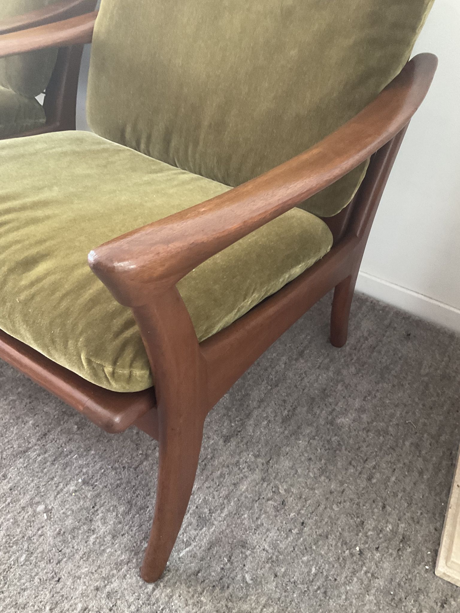 Pair of Scandinavian armchairs De Ster Gelderland in teak 60s