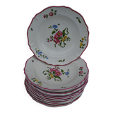 12 assiettes creuses Vieux Saint Amand 1713