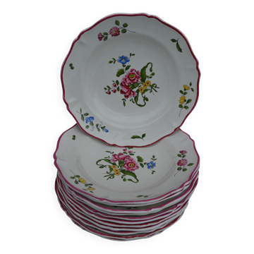 12 hollow plates Vieux Saint Amand 1713