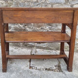 Stylized church pew, early twentieth century, solid wood
