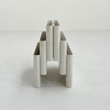 White magazine rack by giotto stoppino for kartell, 1970