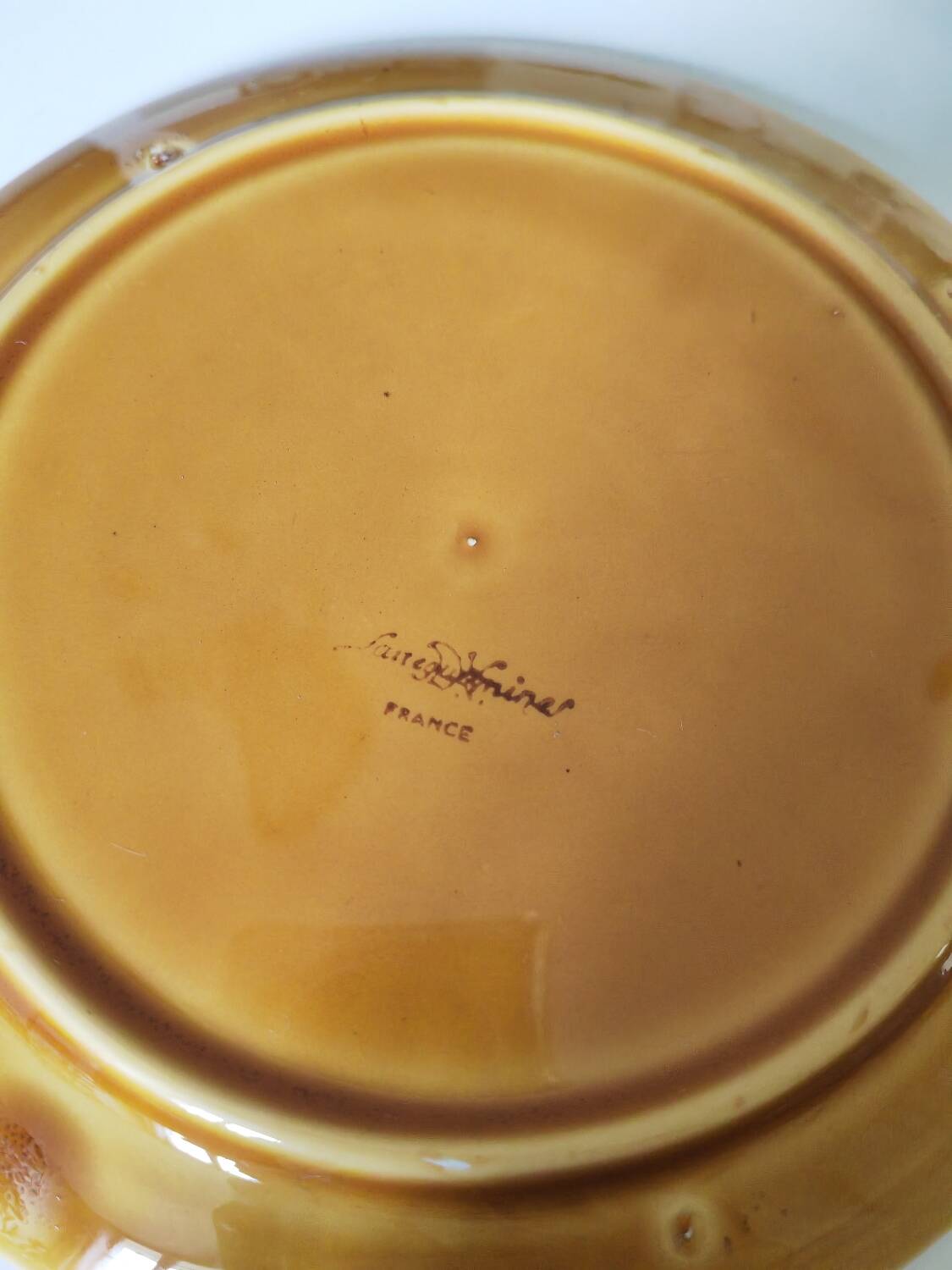 7 Sarreguemines water lily plates