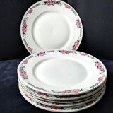 6 Art Deco porcelain dinner plates