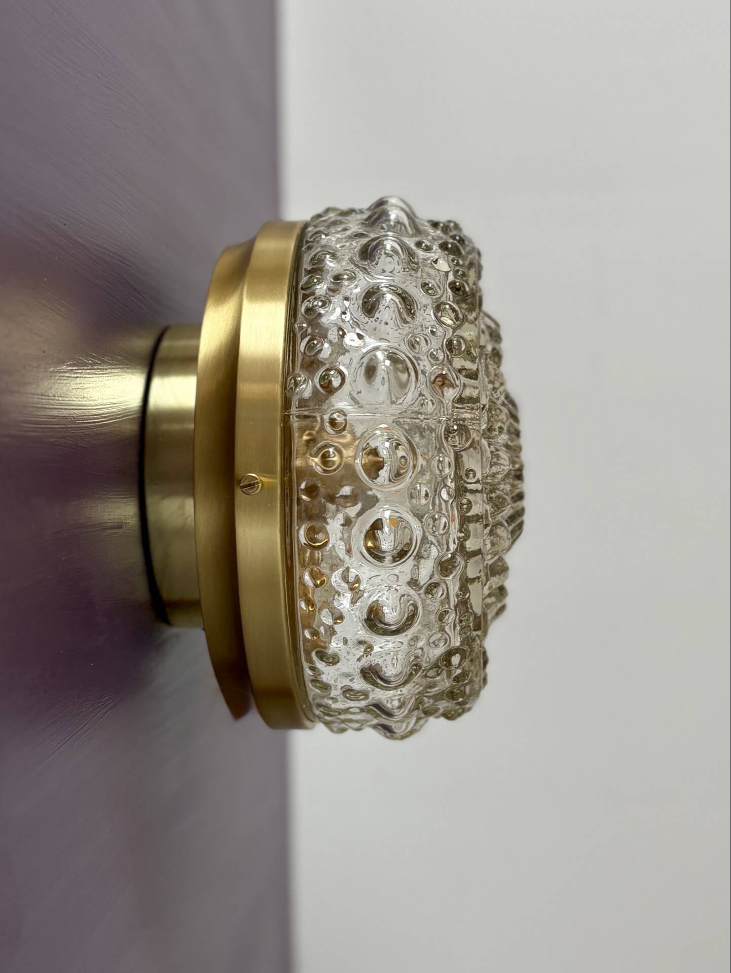 Vintage glass moulded globe wall or ceiling light.