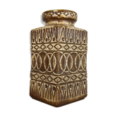 Fat lava pottery floor vase, Bodo Mans Bay Ceramics, Germany, 1970s