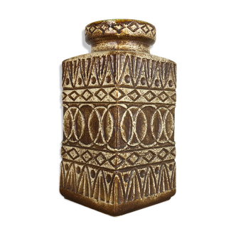 Vase en poterie, Bodo Mans Bay Ceramics, Allemagne, années 1970