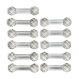 11 vintage faceted crystal knife holders