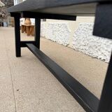 Banc en bois patiné noire