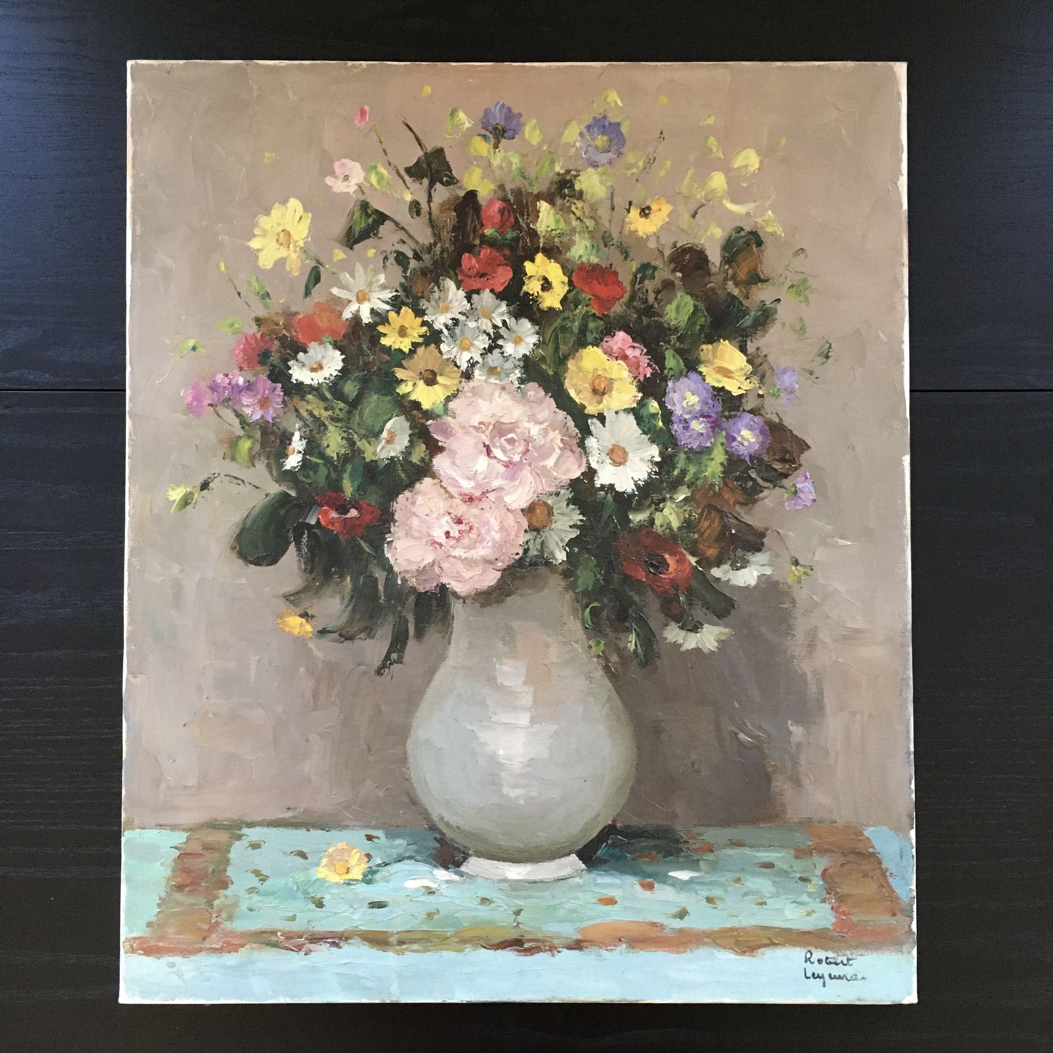 Tableau bouquet de fleurs des champs