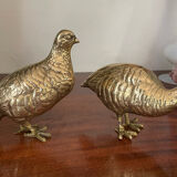 Vintage brass bird pair