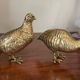 Vintage brass bird pair