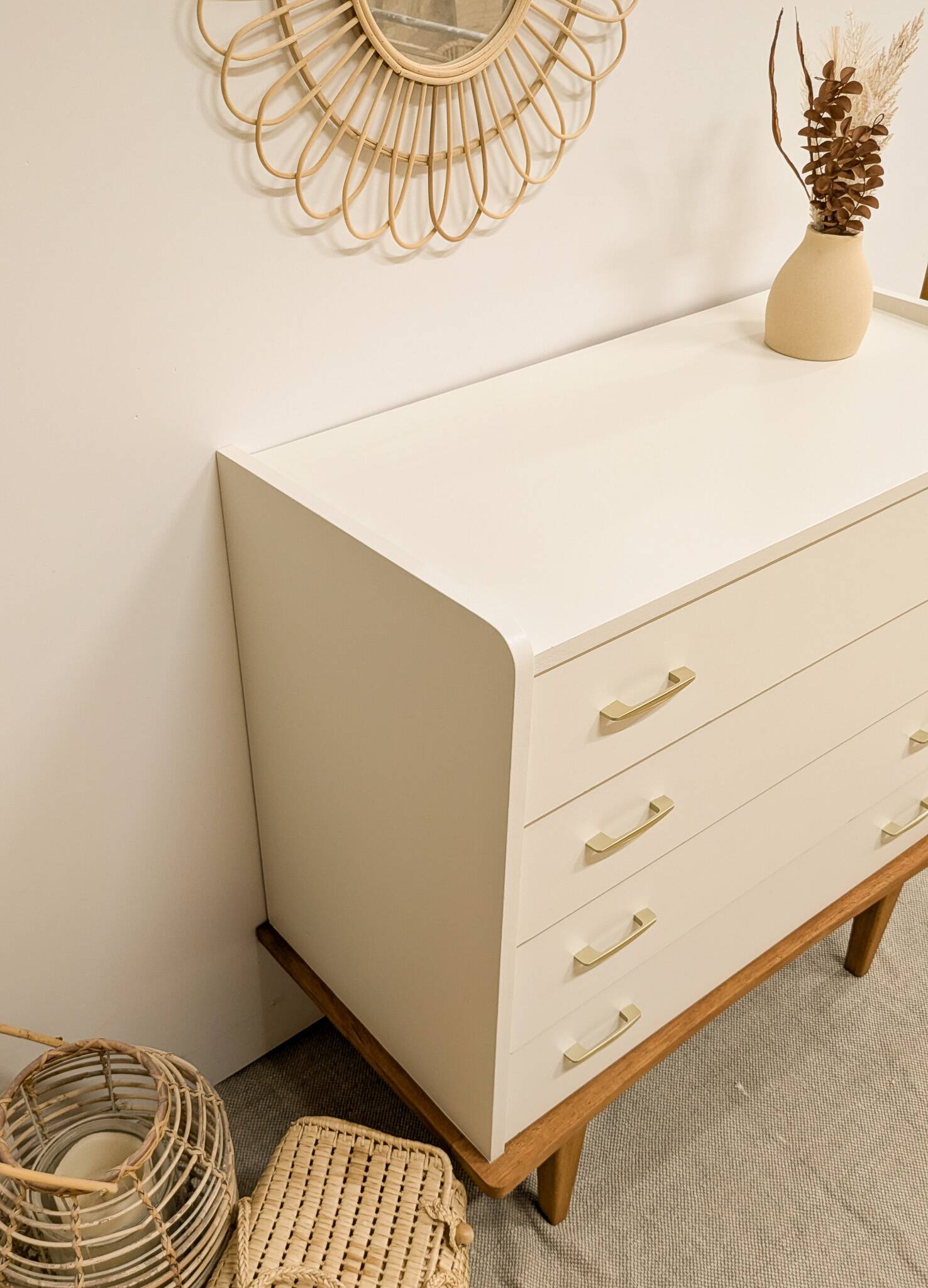 Vintage Scandinavian style chest of drawers