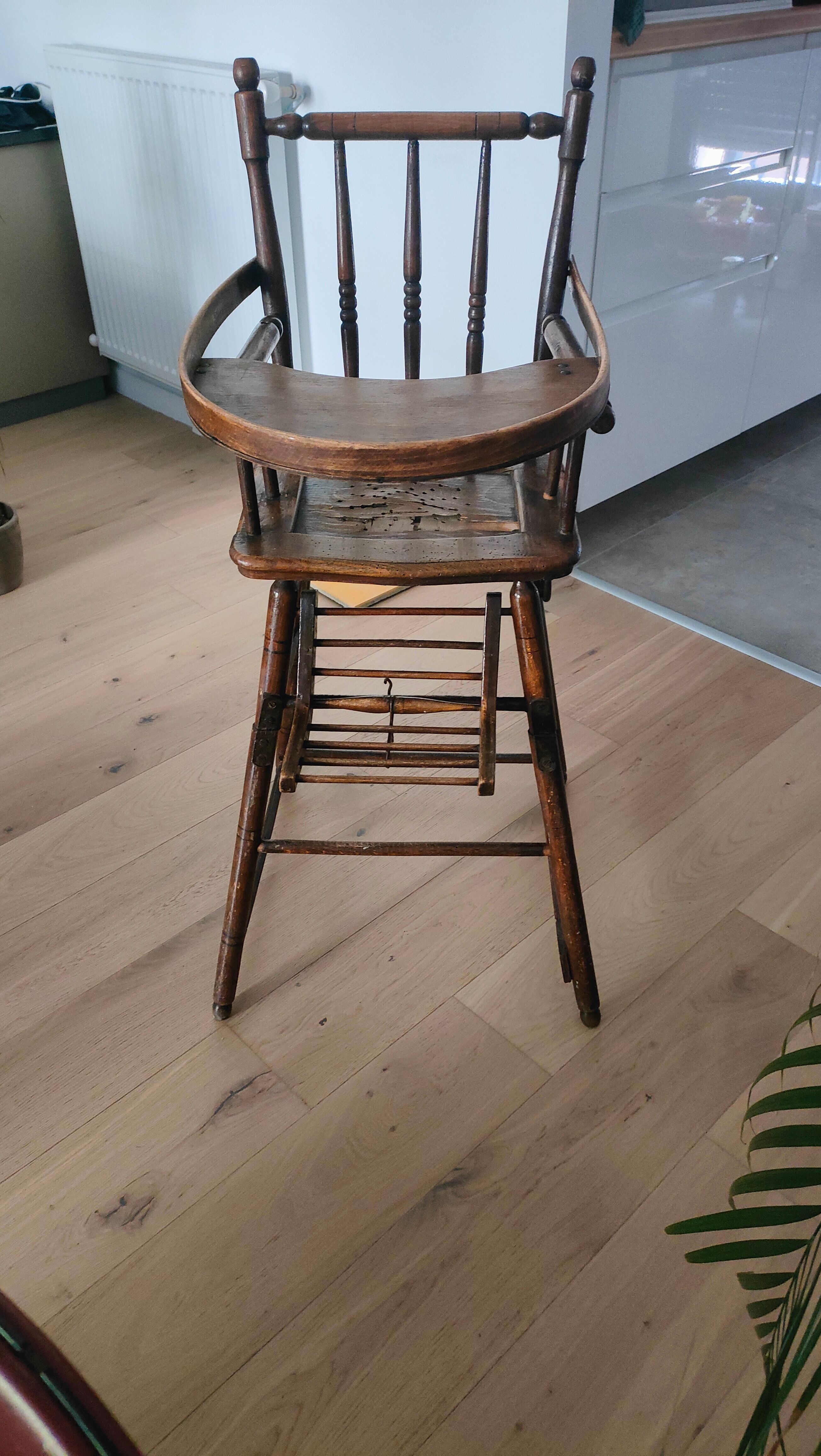 Antique baby high chair
