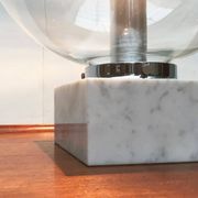 Mid-century glass and marble table lamp 3480 by Erco, 1960s.