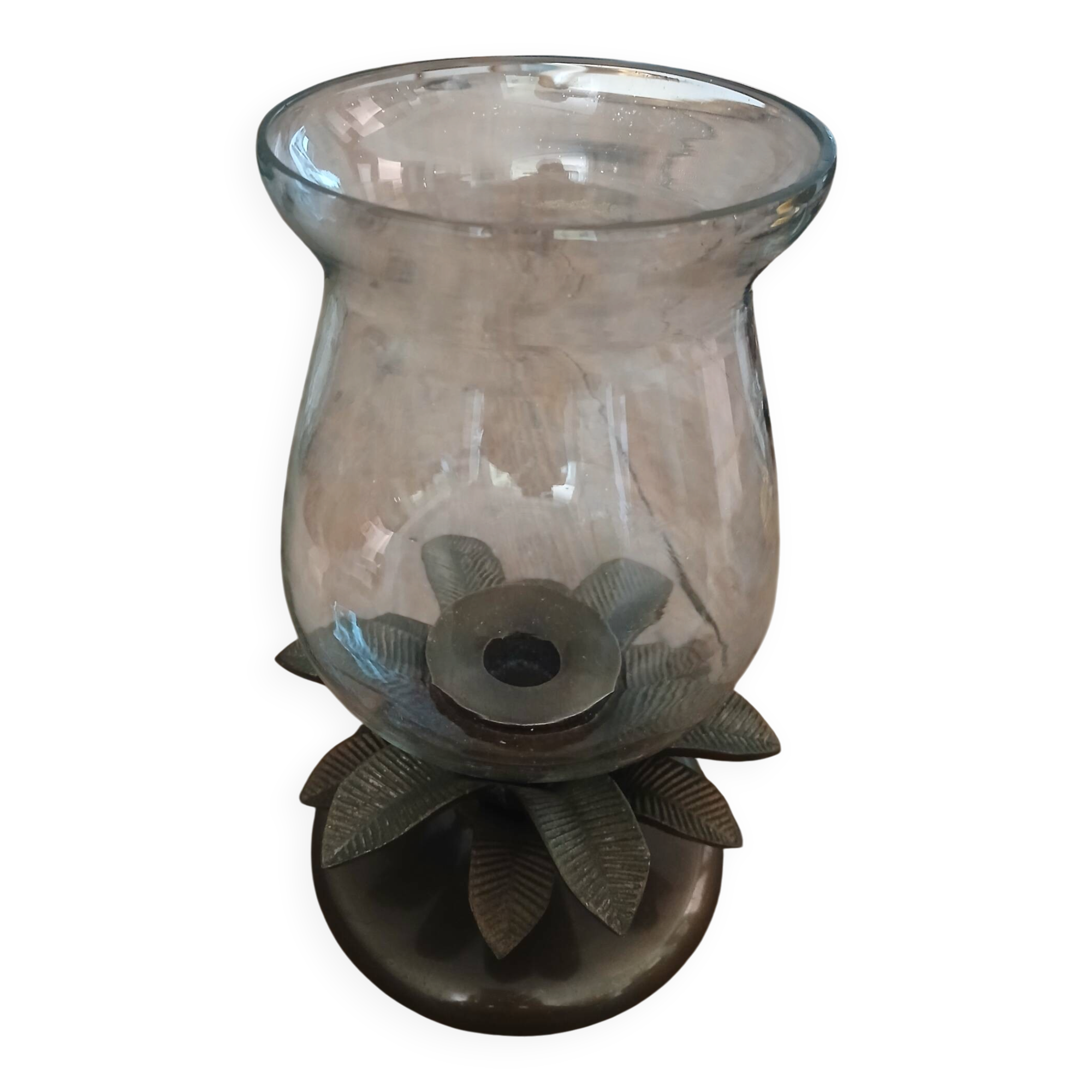 Bougeoir globe fleur