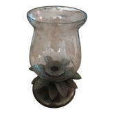 Bougeoir globe fleur