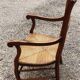 Rustic straw armchair