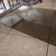 70's coffee table in smoked glass