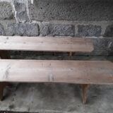 Pair of rustic benches 265 cm