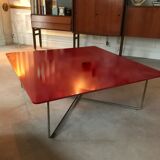 coffee table red lacquer. Model "ORLY" Design Cappellini. 1990