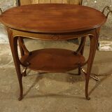 Art Nouveau tea table in solid accajou