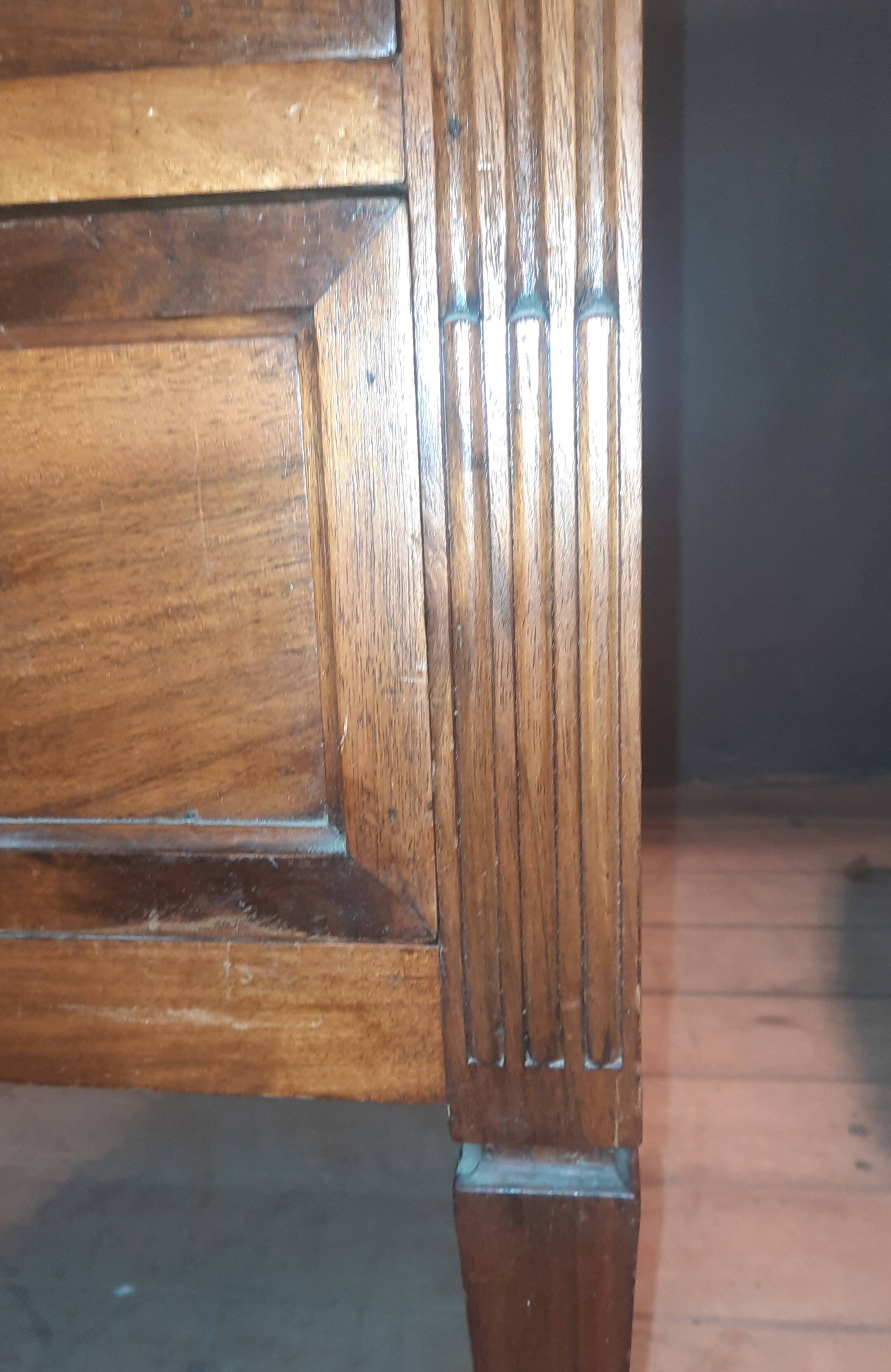 Louis XVI style chest of drawers with marble top