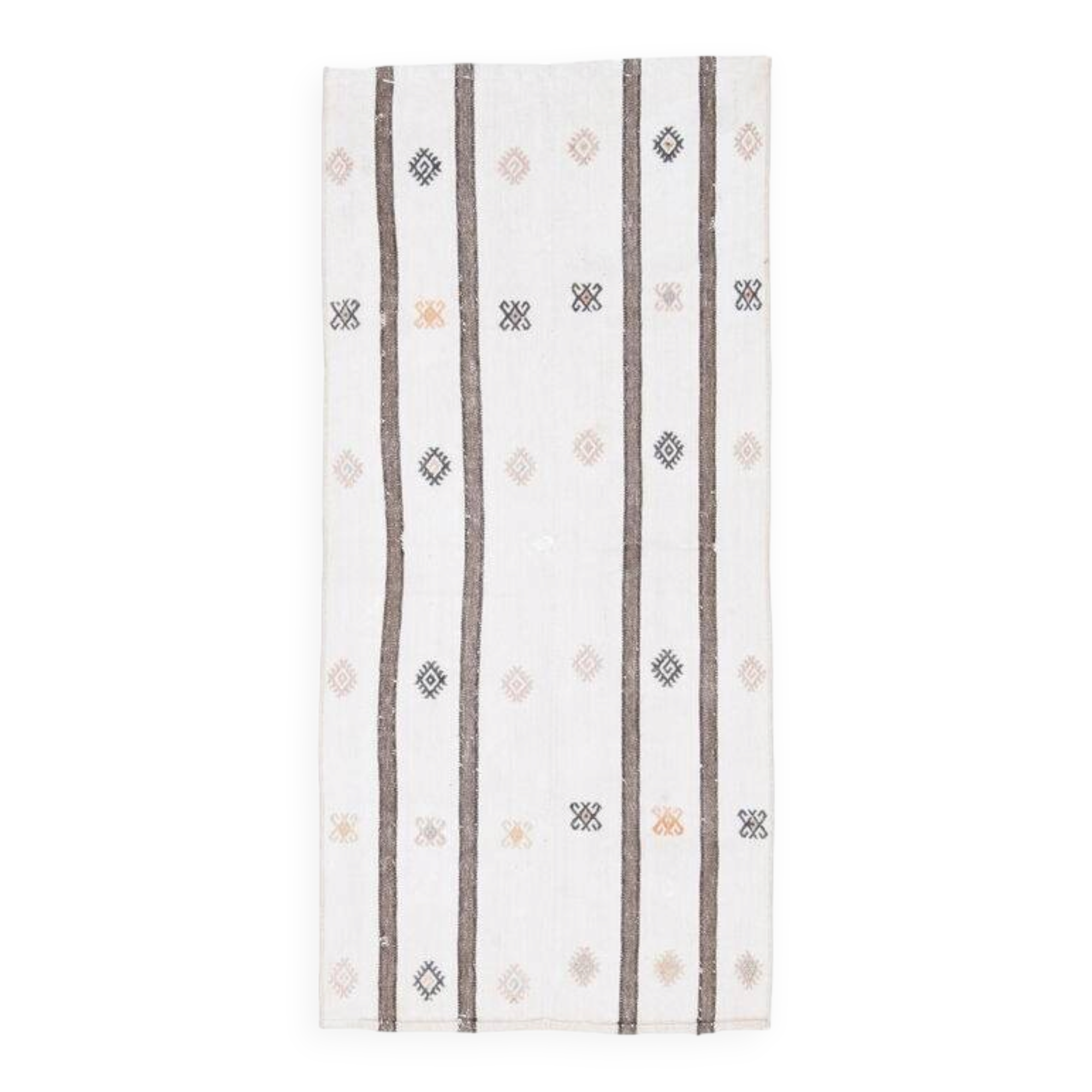 Flat vintage kilim hallway rug