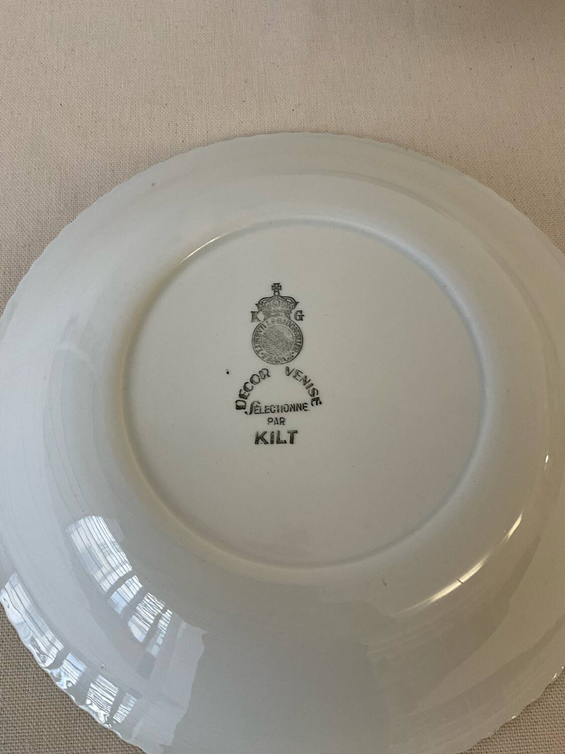 Set of vintage deep plates Luneville Badonviller France decor Ven