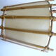 Pair of vintage rattan wall lamps with lampshade