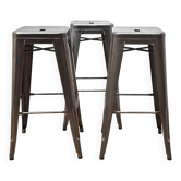 Set of 3 Tolix bar stools