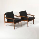 Set of 2 lounge chairs by Arne Vodder for Glostrup, Denmark, 1960s