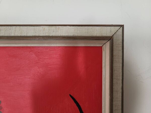 Peinture Siv Holme 1971 / Homme Africain Jouant Du Tambour