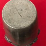 Vase guaranteed with chestnut decoration and leaves signed cortesi