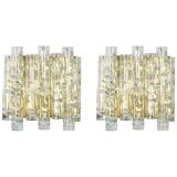 Pair of large Murano glass wall sconces by Doria, Germany, 1960s.