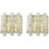 Pair of large Murano glass wall sconces by Doria, Germany, 1960s.