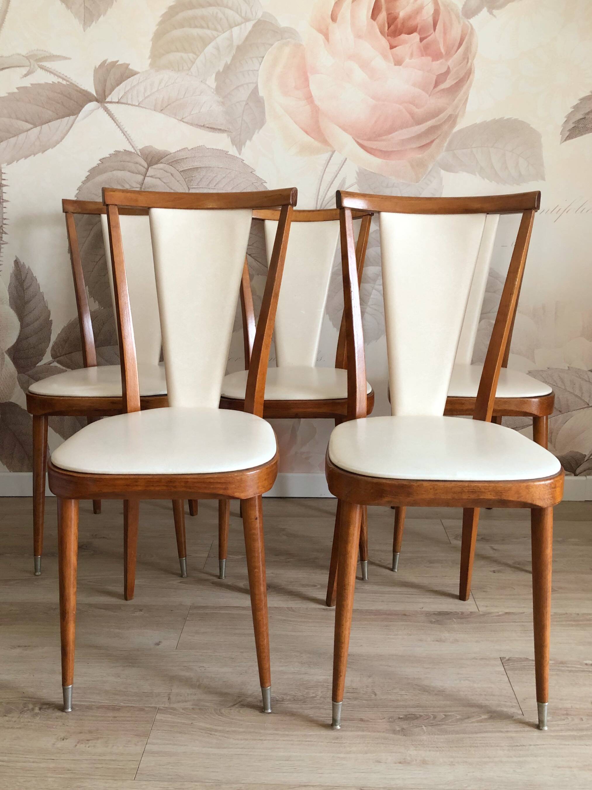 Set of 5 Baumann Palma model chairs, from the 60s/70s
