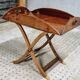 Vintage butler tray nautical side table mahogany