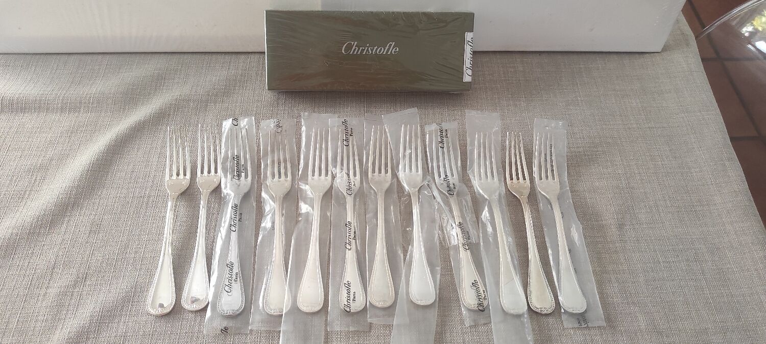 Set of 12 forks by Christofle