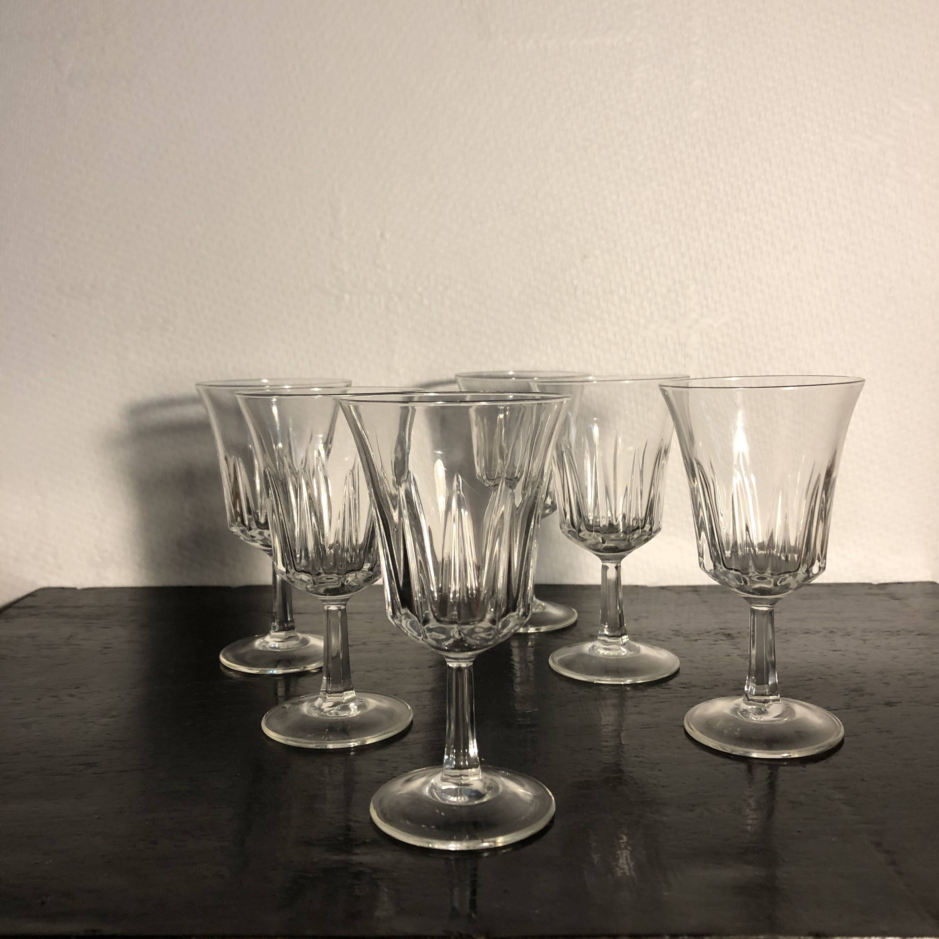 Crystal stemmed glasses