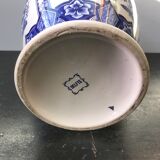 Former vase Delft ceramics white decor blue vintage mill