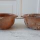 Duo of ear bowls in artisanal sandstone 70s