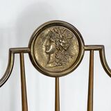 Paire vintage de chaises hautes en laiton de Chiavari, Italie Années 1950