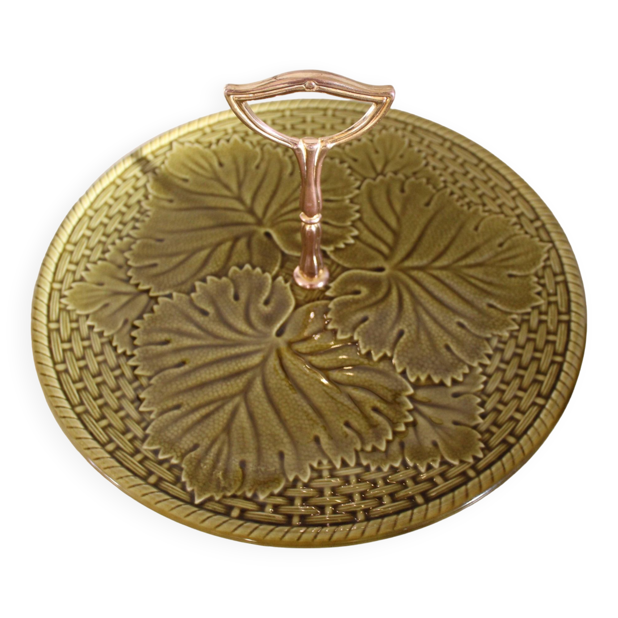Gien serving and cheese dish from the 70s