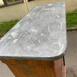 Louis Philippe burr walnut and marble secretary from the 19th century