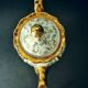Antique Teapot in White and Gold Porcelain Baroque Style
