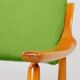 Vintage green wool office chair 1970