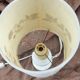 Vintage lamp alabaster foot lampshade vellum dried flowers